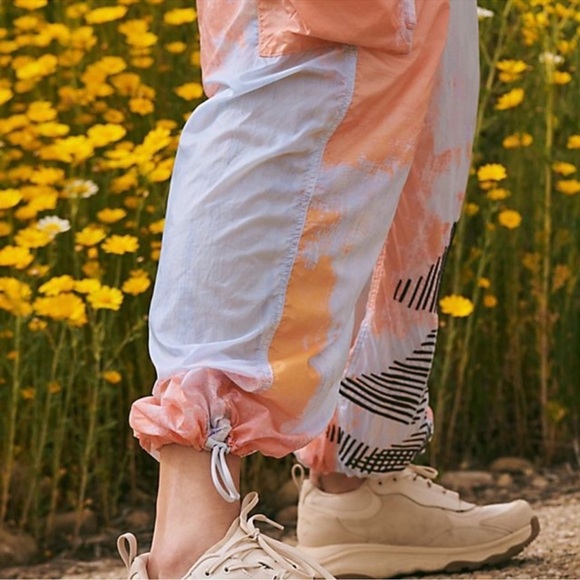 Free People! FP Movement Color Burst Hike Pants In Peach 🍑 Combo NWOT! - Picture 7 of 9